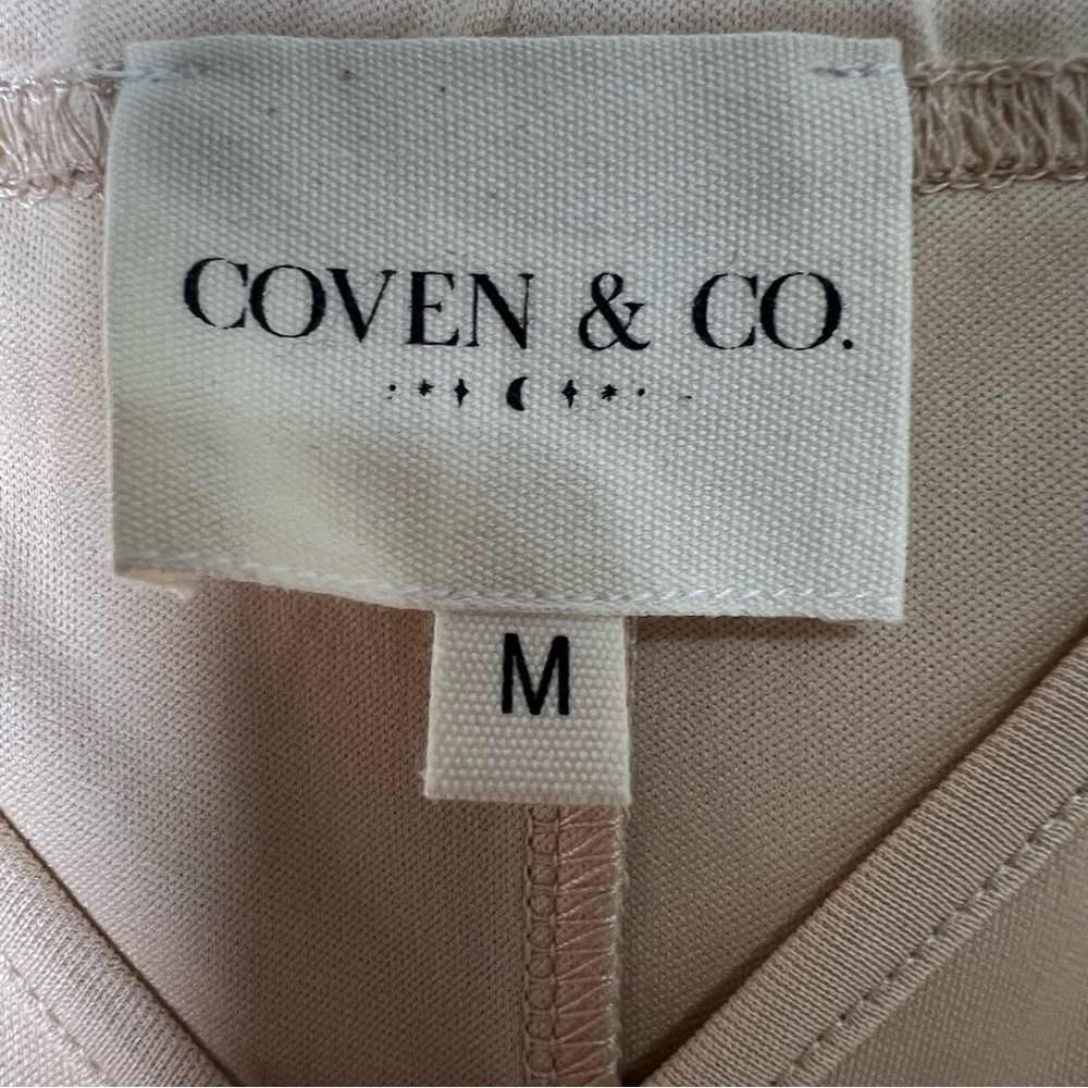 Coven & Co. Silhouette Nude Slip Dress Chemise Nightgown Sz Medium Minimalist — image 6 of 8